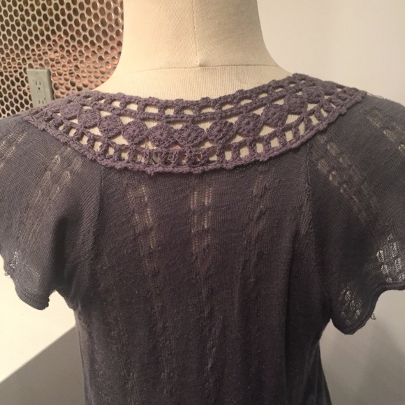 Blue Knit Robin K Top, Size: L - Picture 4 of 8